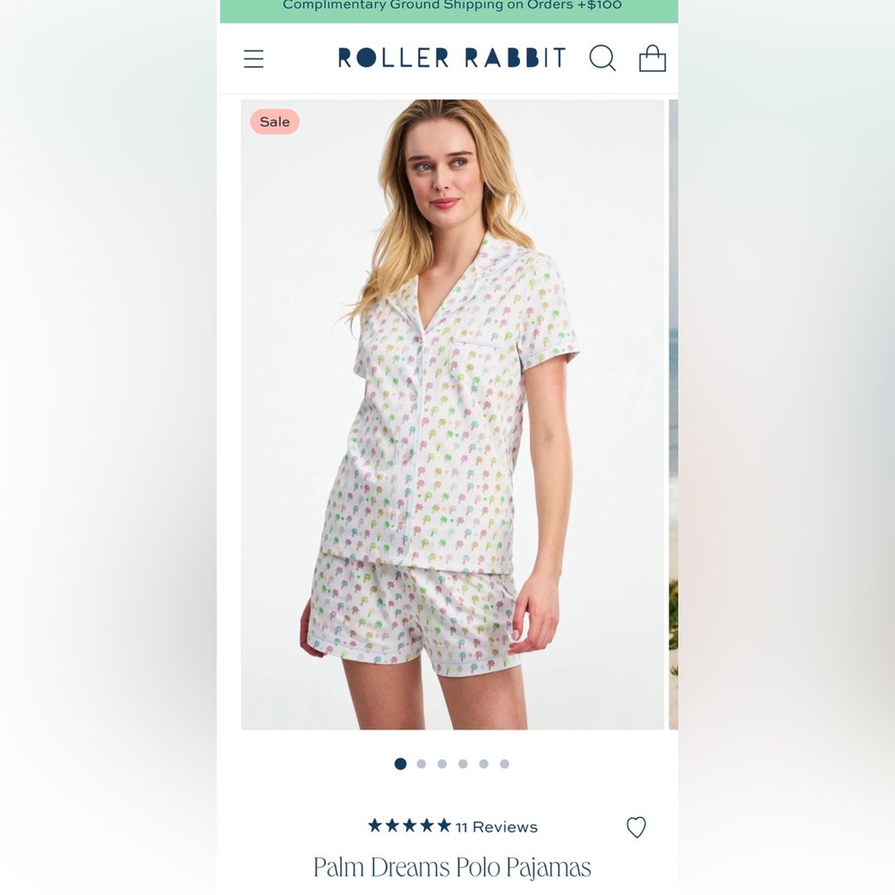 Roller Rabbit Palm Dreams Pajama Set